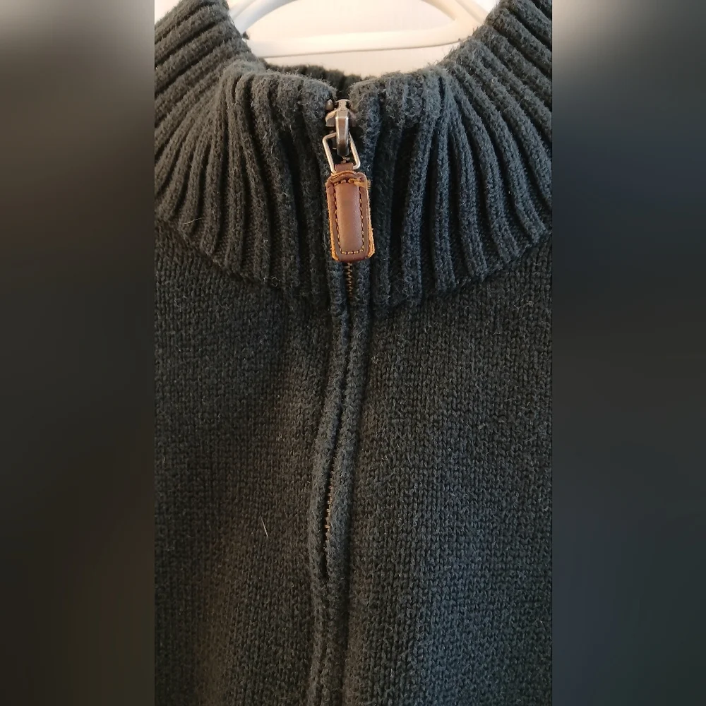 Polo Ralph Lauren Mock‑Neck Quarter‑Zip Sweater – Black w/ Red Pony – 3XLT